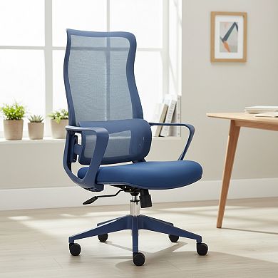 Ergonomic Executive Mesh Swivel Base Office Chair with Adjustable Height Lumbar Support