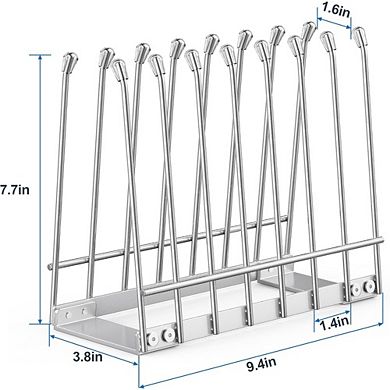 Great Ambitions Foldable Metal Bag Drying Rack, Rustproof Stand for Reusable Ziplock & Silicone Bags