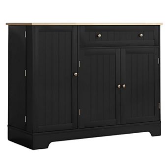 3-Level Adjustable Storage Cabinet with Doors for Entryway or Bedroom