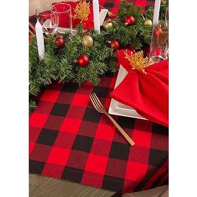 DII Red & Black Buffalo Check Tablecloth