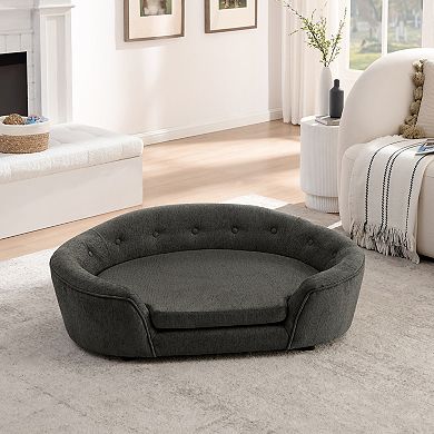 IFMALL Oversized Semi-Enclosed Pet Sofa with Plush Support and Durable Material