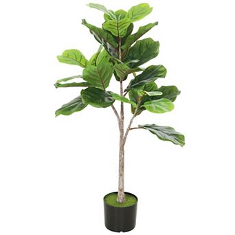 Faux Fiddle Leaf Fig Tree Indoor Potted Plant for Home Office Décor