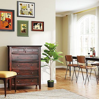 Faux Fiddle Leaf Fig Tree Indoor Potted Plant for Home Office Décor