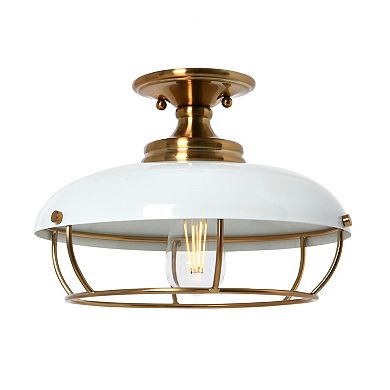 Hello Honey Presley - Caged Dome Metal Semi-Flush Mount Ceiling Light
