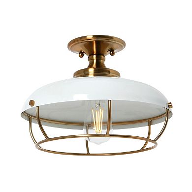 Hello Honey Presley - Caged Dome Metal Semi-Flush Mount Ceiling Light
