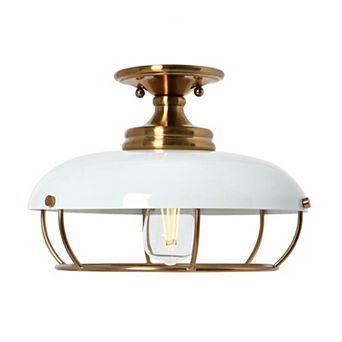 Hello Honey Presley - Caged Dome Metal Semi-Flush Mount Ceiling Light