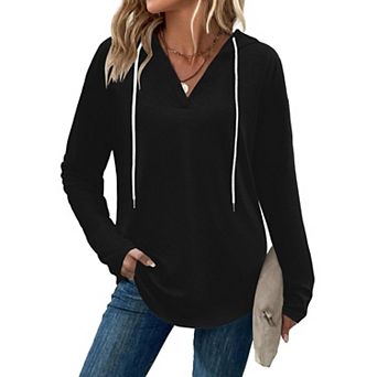 Zeagoo Hoodies for Women Fall Clothes Trendy Lightweight Long Sleeve Hooded Tops