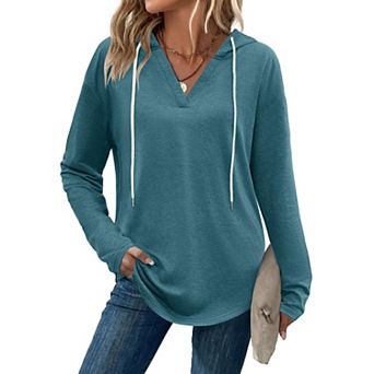 Zeagoo Hoodies for Women Fall Clothes Trendy Lightweight Long Sleeve Hooded Tops