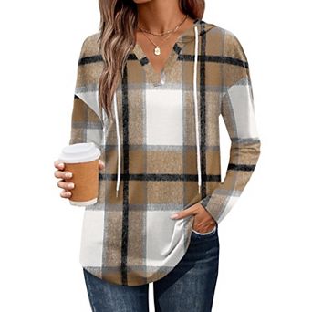 Zeagoo Hoodies for Women Fall Clothes Trendy Lightweight Long Sleeve Hooded Tops