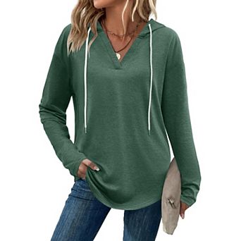 Zeagoo Hoodies for Women Fall Clothes 2025 Trendy Lightweight Long Sleeve Hooded Tops