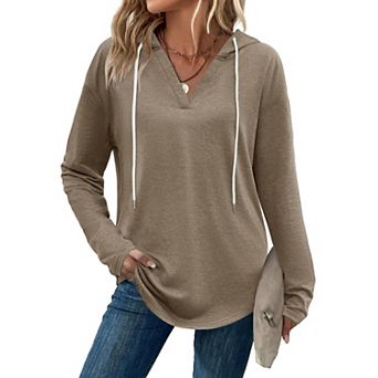 Zeagoo Hoodies for Women Fall Clothes Trendy Lightweight Long Sleeve Hooded Tops