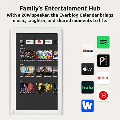 Everblog 21.5” Smart Digital Family Calendar & Chore Chart with Touchscreen Display