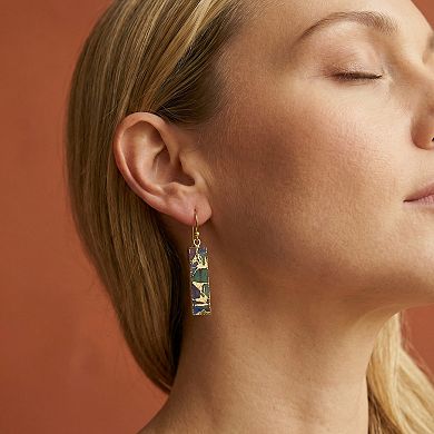 The Collective by DBJ Bar Drop Earrings with Glass Gems