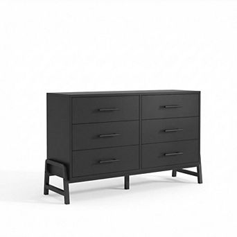 5-Drawer Dresser for Bedroom, 52 Inch Wide Drawer Chest Large Wood Storage Cabinet for Entryway