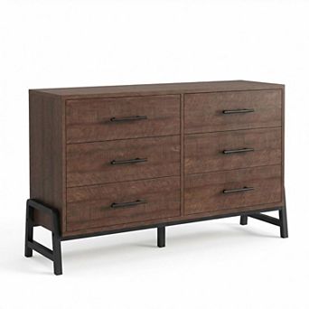5-Drawer Dresser for Bedroom, 52 Inch Wide Drawer Chest Large Wood Storage Cabinet for Entryway