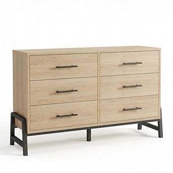 5-Drawer Dresser for Bedroom, 52 Inch Wide Drawer Chest Large Wood Storage Cabinet for Entryway