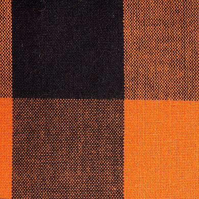 DII Orange/Black Buffalo Check Table Runner