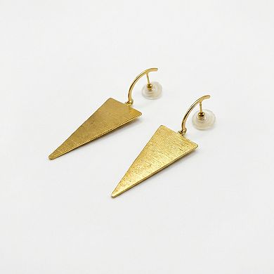The Collective by DBJ Apex Earrings in Gold Finished Brass