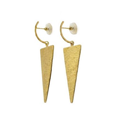 The Collective by DBJ Apex Earrings in Gold Finished Brass