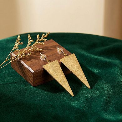 The Collective by DBJ Apex Earrings in Gold Finished Brass