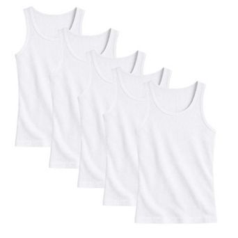 Mens 5 Pack Ribbed Tank Tops Classic Fit