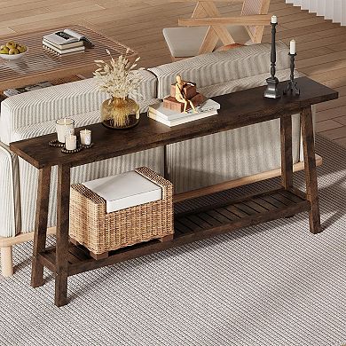 70.9 Inch Console Table,2-Tier Narrow Sofa Table Behind Couch,Extra Long Entryway Table for Hallway