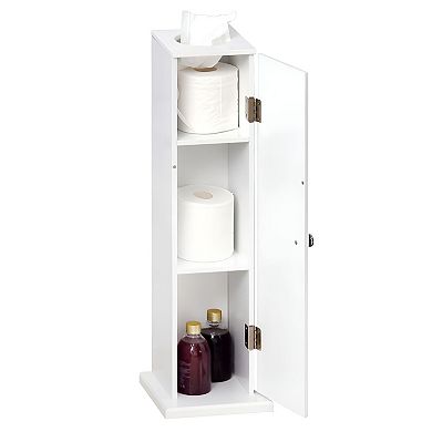 3-Tier Modern Country Storage Cabinet, Compact Organizer for Bathroom or Kitchen