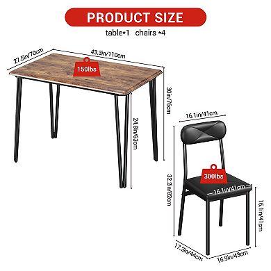 Compact Bar Table and Chairs Set