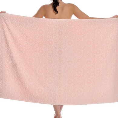 Luxury Turkish 2-Piece Flora Style Bath Sheets, Turkish Cotton, Quick Drying