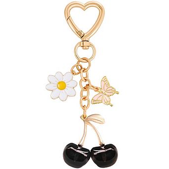 Cute Cherry Keychain Bag Charm Women Decor Gift Holiday Birthday Christmas