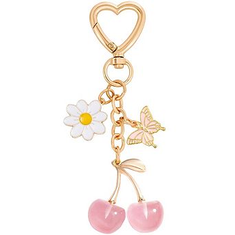 Cute Cherry Keychain Bag Charm Women Decor Gift Holiday Birthday Christmas