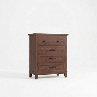 4 Dresser for Bedroom, 34.8 Inch Tall Drawer Dresser with Large Storage, Wooden Closet Chest