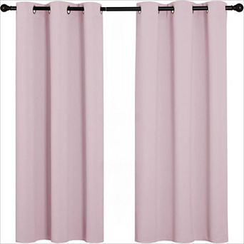 Thermal Insulated Solid Grommet Top Blackout Curtains/Drapes 1 Pair