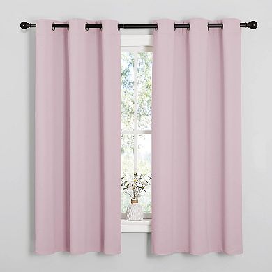 Thermal Insulated Solid Grommet Top Blackout Curtains/Drapes 1 Pair