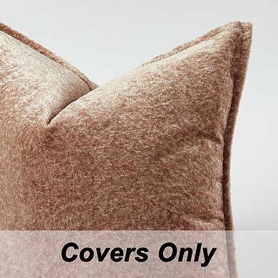 Chenille Throw Pillow Covers Pack of 4 Soft Solid Decorative Cushion Covers 18x18 Inch Boho Decor