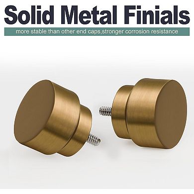 Adjustable Curtain Rods Heavy Duty with Solid Metal Finials