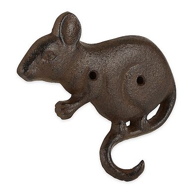 Zingz Home Mouse Cast Iron Wall Hook Entryway Organizer
