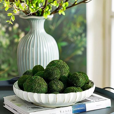 Great Ambitions 18-Pack Faux Dried Moss Balls, 3.1" & 2.2" Green Spheres for Vase Decor