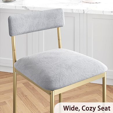 25.5" Bar Stools Set of 2 with Backrest and Footrest