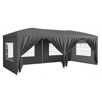 10X20FT Party Tent with 6 Removable Sidewalls for Parties Weddings BBQ