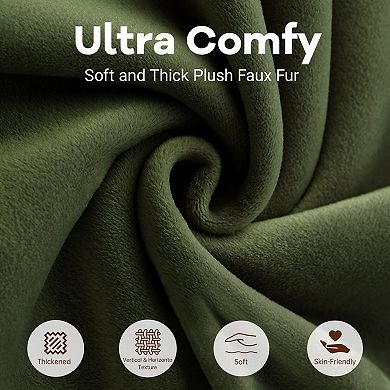 5-Zone Support Suede Bean Bag Chair with Ottoman