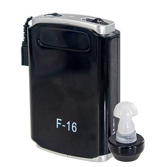 Ear Personal Sound Amplifier Aid 50dB Gain Slim Portable w/ Belt Clip & Controls, Long AAA Battery