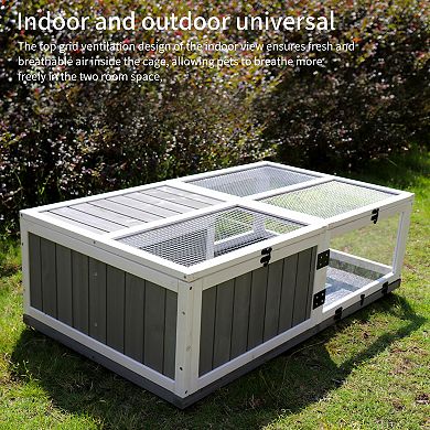 IFMALL Upgraded Waterproof Activity Habitat Cage with Rest Area and Play Space