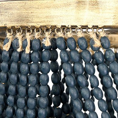 Hello Honey 2-Tier Draped Wood Bead Chandelier