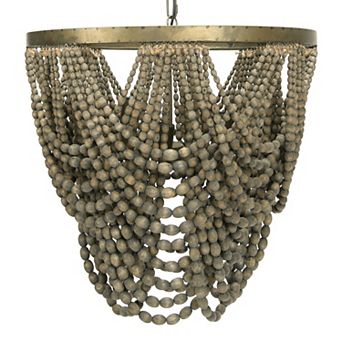 Hello Honey 2 tier Draped Wood Bead Chandelier