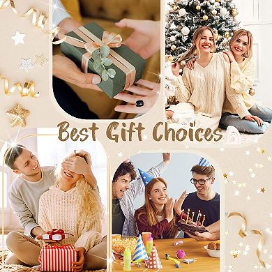 18K Plated Floral Stackable Bracelets Set - Elegant Gift for Women