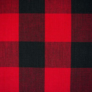 DII Red & Black Buffalo Check Tablecloth