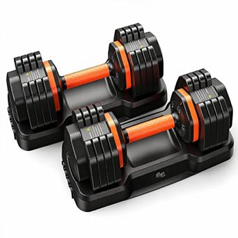 25LBS/55LBS Adjustable Dumbbells Set, 5LBS to 25LBS Dumbbell Pair,15LBSto 55LBS Weight Set of 2