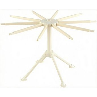Great Ambitions Collapsible Pasta Drying Rack, 10-Arm Foldable Stand for Fresh Homemade Noodles
