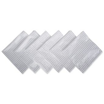 DII Christmas Stripe Napkin Set 6 pc